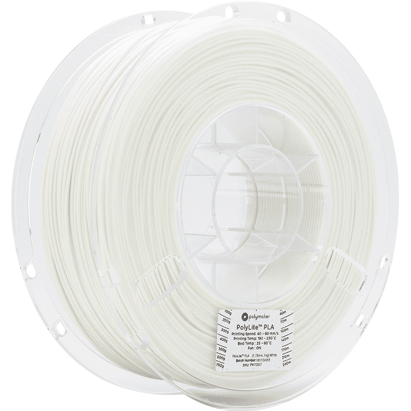 Polymaker PolyLite PLA Filament Weiss 1,75 mm 1000 g